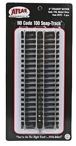 150-822 Atlas HO Code 100 -- 6" Straight