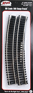 150-836 Atlas HO Code 100 -- 22" Radius Curve