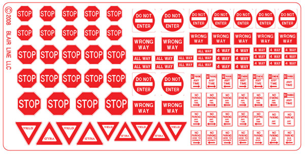 184-103 Blair Line HO Regulatory Signs #2