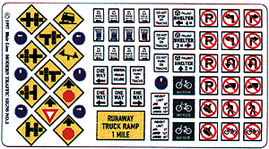 184-147 Blair Line HO Modern Traffic Signs '71+