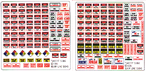 184-152 Blair Line HO Safety/Warning Signs