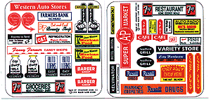 184-158 Blair Line HO Main Street Storefront Signs #3