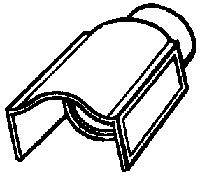 190-414 Cal Scale HO Headlight -- Visor Style
