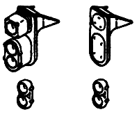 235-104 Details West HO Headlight SP SD7/9 Single