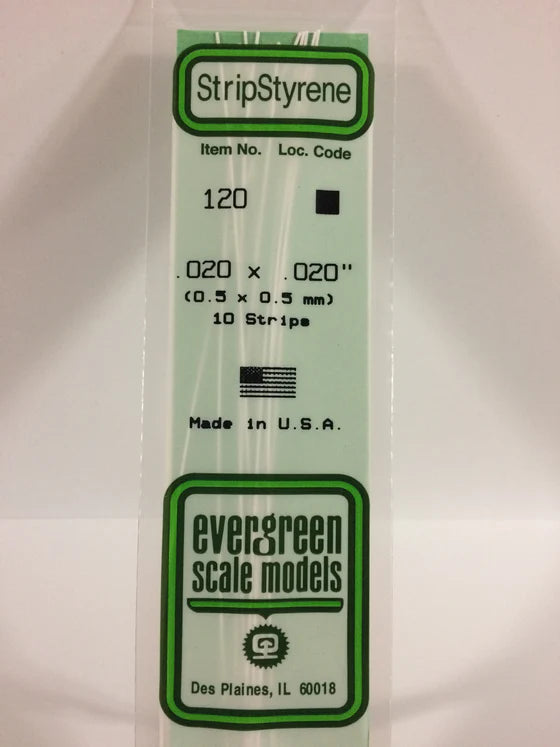 269-120 Evergreen Strip -- .020 x .020