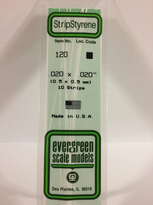 269-120 Evergreen Strip -- .020 x .020