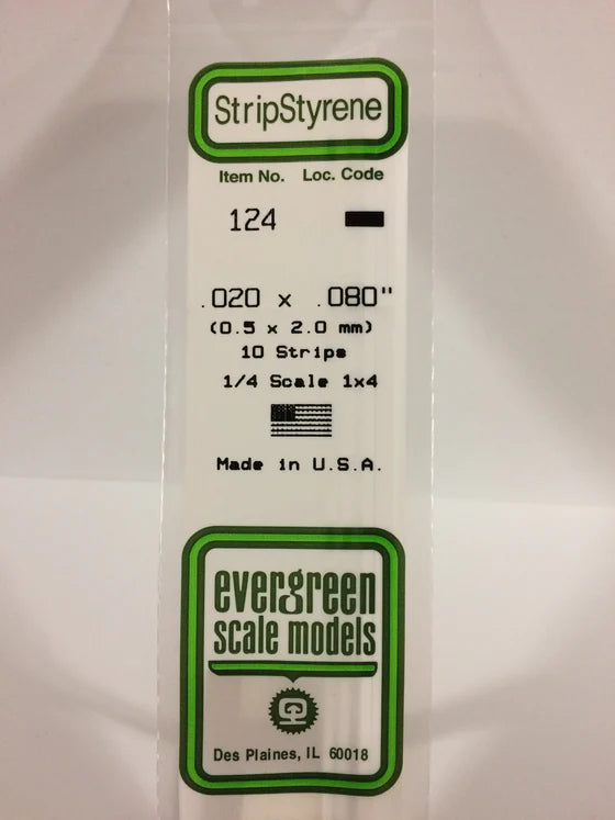 269-124 Evergreen Strip -- .020 x .080