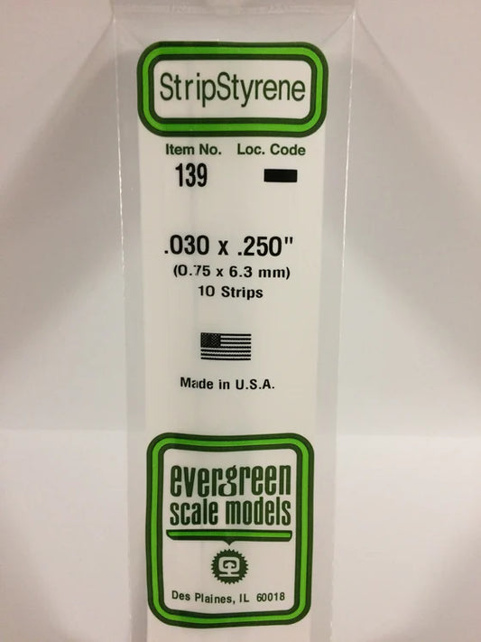 269-139 Evergreen Strip -- .030 x .250