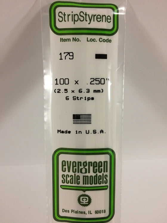 269-179 Evergreen Strip -- .100 x .250