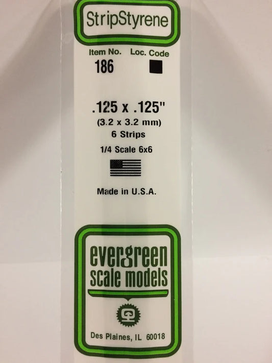 269-186 Evergreen Strip -- .125 x .125