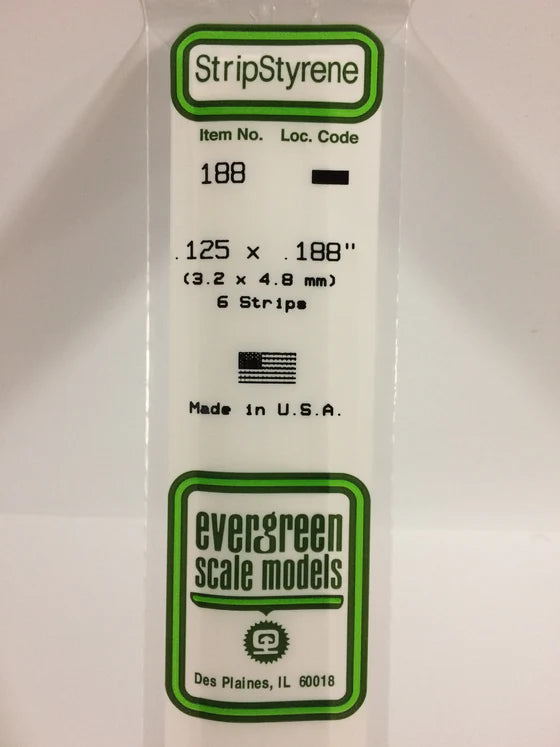 269-188 Evergreen Strip -- .125 x .188