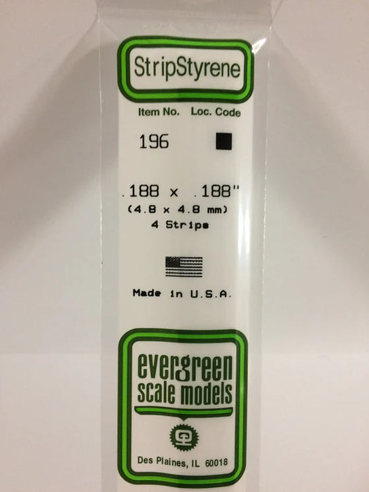 269-196 Evergreen Strip -- .188 x .188