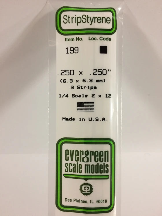 269-199 Evergreen Strip -- .250 x .250
