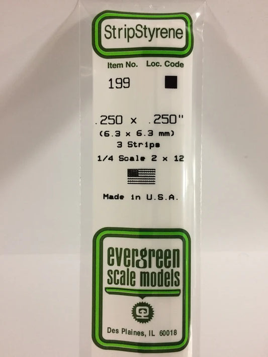 269-199 Evergreen Strip -- .250 x .250