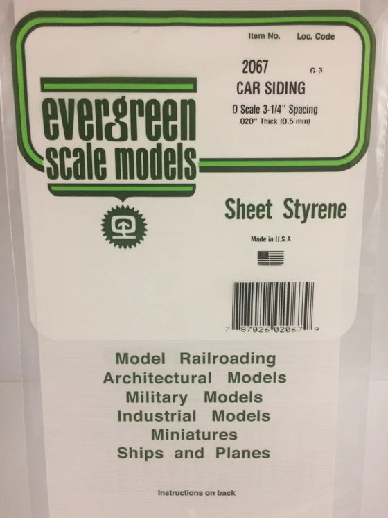 269-2067 Evergreen Passenger Car Siding