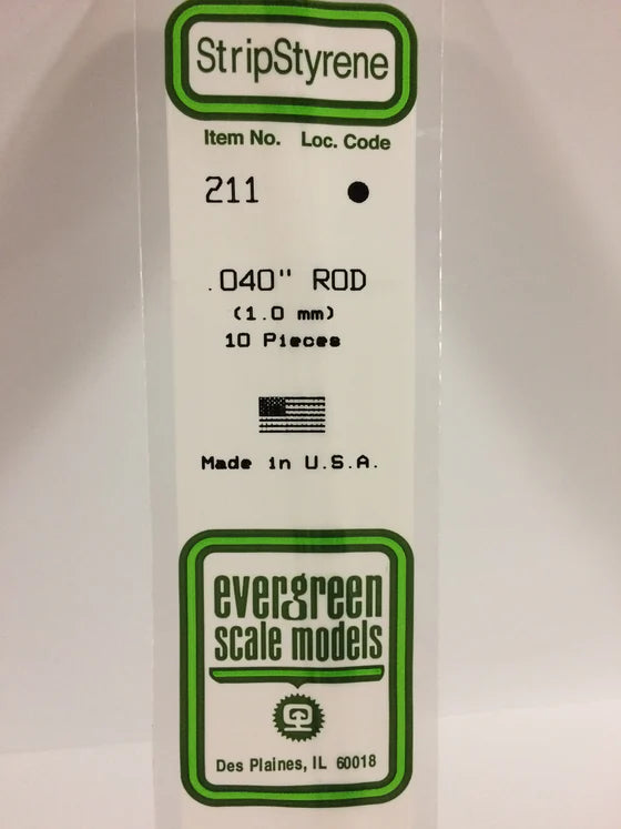 269-211 Evergreen Rod -- .040 Dia