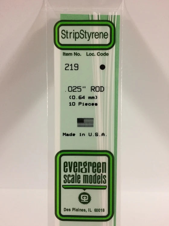 269-219 Evergreen Rod -- .025 Dia