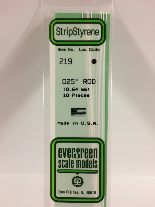 269-219 Evergreen Rod -- .025 Dia