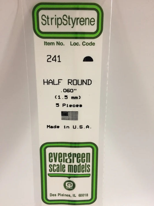 269-241 Evergreen Half Round -- .060