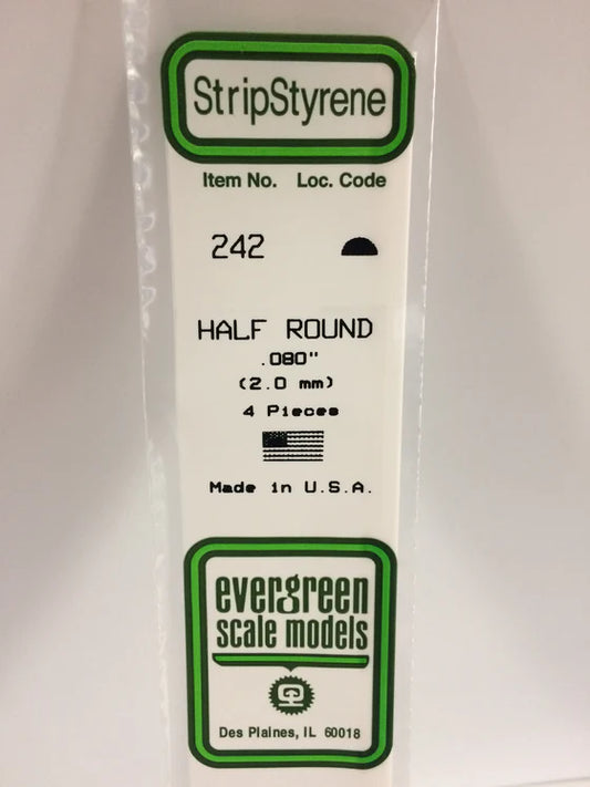 269-242 Evergreen Half Round -- .080