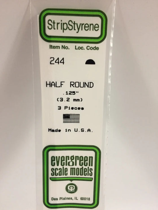 269-244 Evergreen Half Round -- .125