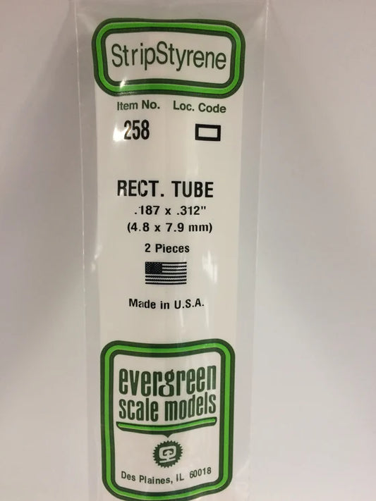 269-258 Evergreen Rectangular Tube -- .187