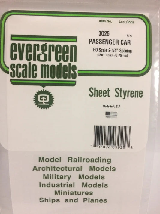 269-3025 Evergreen Passenger Car Siding