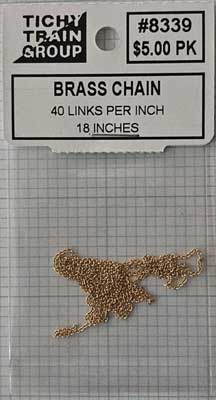 293-8339 Tichy Brass Chain 40 Link per Inch