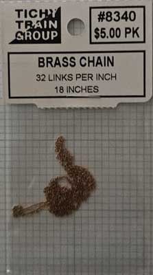 293-8340 Tichy Brass Chain 32 Link per Inch