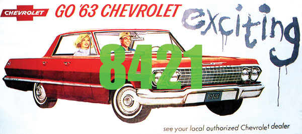 293-8421 Tichy HO Billboard - Go '63 Chevy