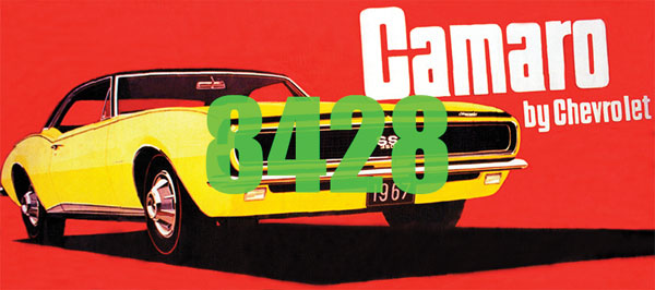 293-8428 Tichy HO Billboard - '67 Camaro