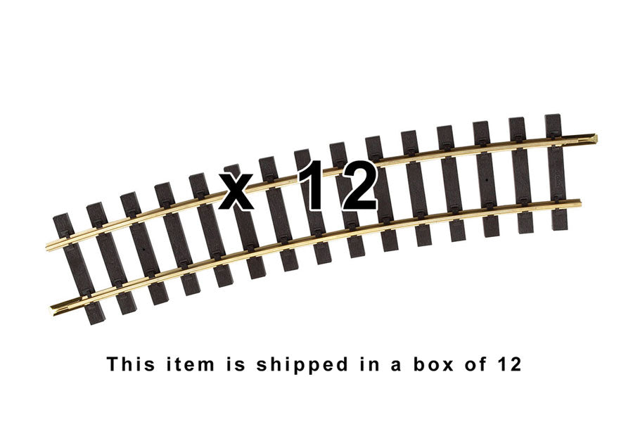 Box of 12, R7 1560mm Radius Curve Track, 61.4"R (G-Scale)