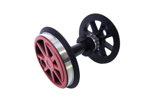Ball Bearing Geared Wheelset: BR80, Red (G-Scale)