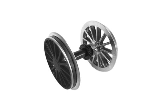 Ball Bearing Traction Wheelset: BR194, Black (G-Scale)