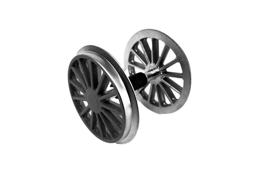 Ball Bearing Plated Wheelset: BR194, Black (G-Scale)