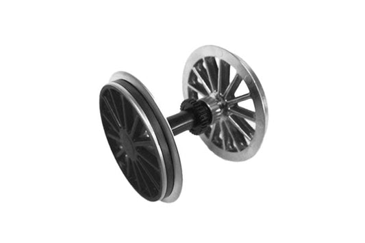 Ball Bearing Plated Traction Wheelset: BR194, Black (G-Scale)