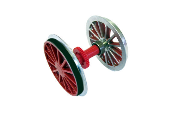 Ball Bearing Plated Traction Wheelset: BR194, Red (G-Scale)