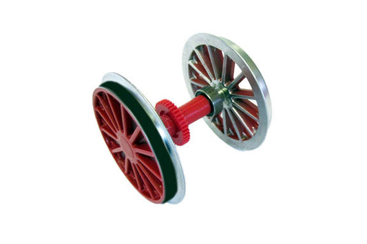 Ball Bearing Plated Traction Wheelset: BR194, Red (G-Scale)
