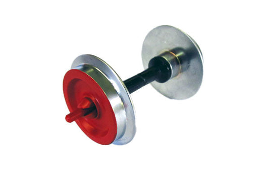 Metal Wheelset: 30mm Plated, 2 pcs, Red - Fits Most American Cars (G-Scale)