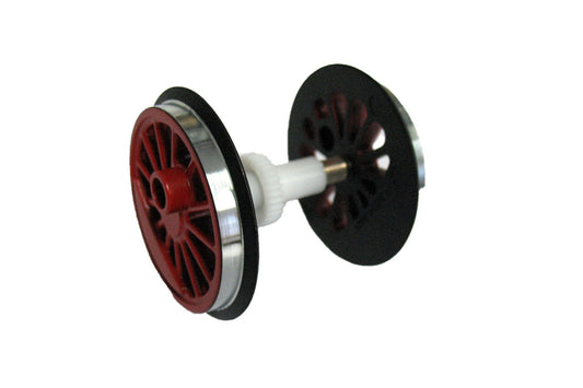 Ball Bearing Geared Wheelset: BR194, Red (G-Scale)