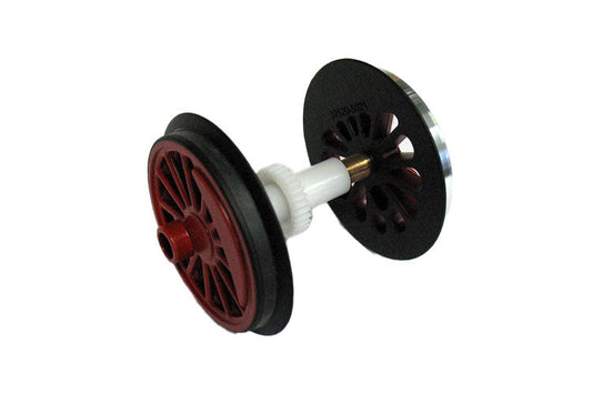 Ball Bearing Traction Wheelset: BR194, Red (G-Scale)