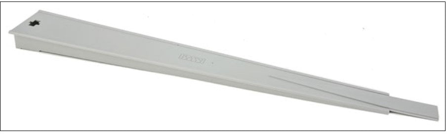 Metal tool or component on a white background