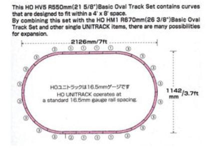 381-3115 Kato HO HV5 Basic Oval Track Set