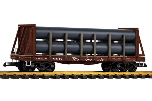 D&RGW Bulkhead Flat w/ Pipe Load (G-Scale)