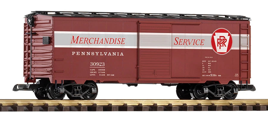 38992 PIKO G PRR Steel Boxcar, Merchandise Service