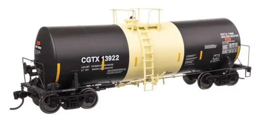 920-100050 WalthersProto 40' Trinity 14,000-Gallon Molten Sulfur Tank Car - Ready to Run -- CGTX #13922