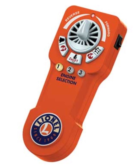 Orange tool with control panel and Lionel logo on a white background