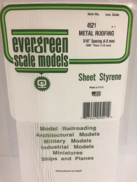 269-4521 Evergreen Metal Roofing Sheet -- 3/16"