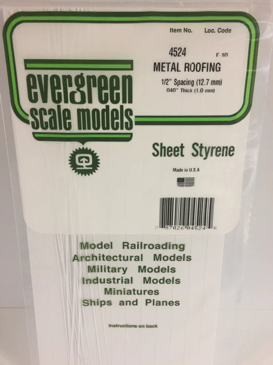 269-4524 Evergreen Metal Roofing Sheet -- 1/2"