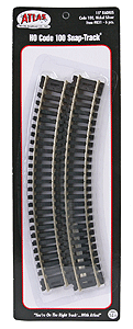 150-831 Atlas HO Code 100 Curved -- 15" Radius